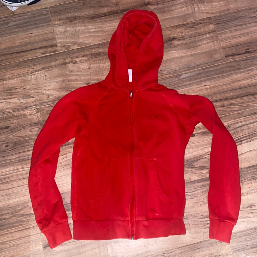 red nike zip up